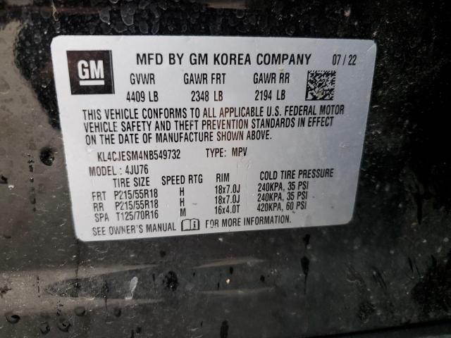 2022 Buick Encore Preferred VIN: KL4CJESM4NB549732 Lot: 60043594