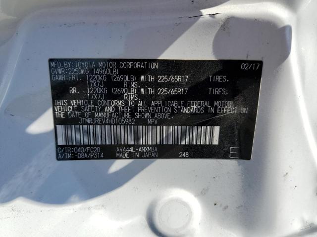 2017 Toyota Rav4 Hv Le VIN: JTMRJREV4HD105982 Lot: 61067314