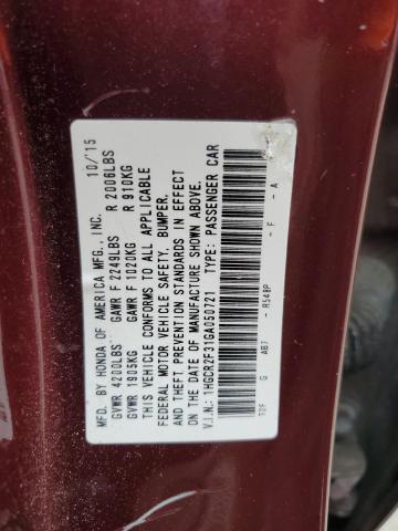 2016 HONDA ACCORD LX 1HGCR2F31GA050721  64968164