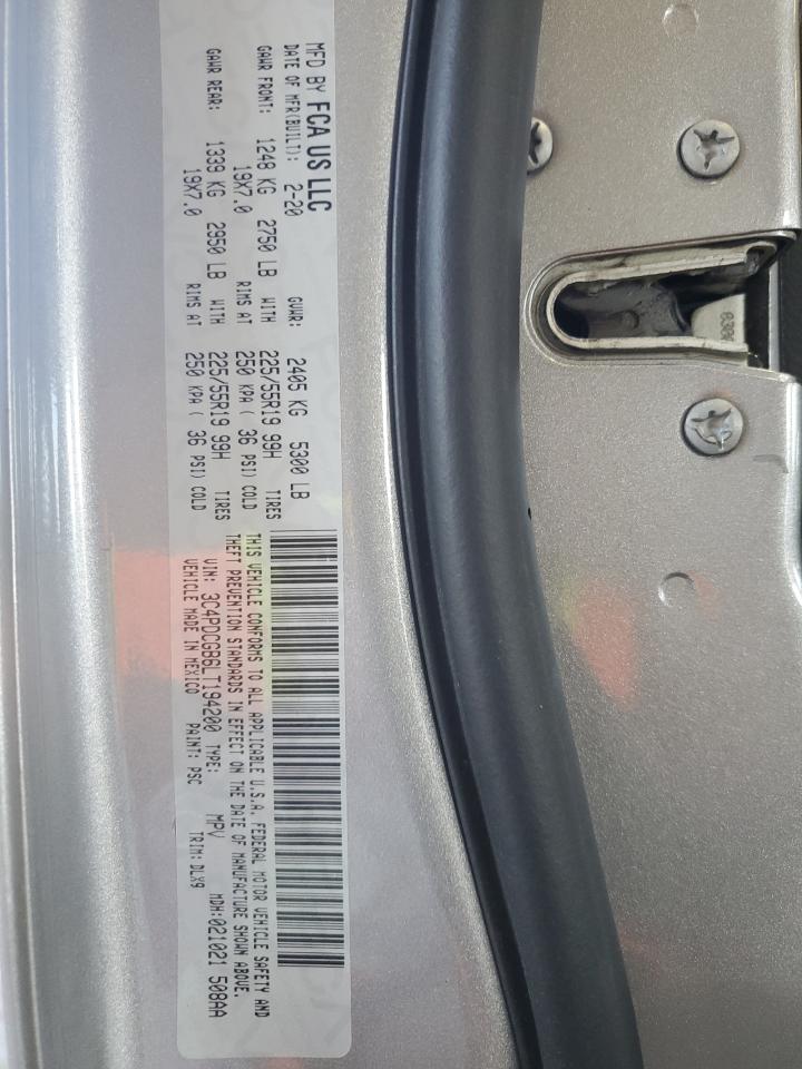 3C4PDCGB6LT194200 2020 Dodge Journey Crossroad