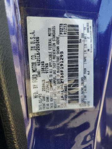 1995 Ford Mustang Gt VIN: 1FALP42T3SF191295 Lot: 62942534