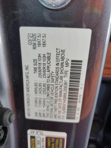 2021 HONDA CR-V EX AW 5J6RW1H58ML006381