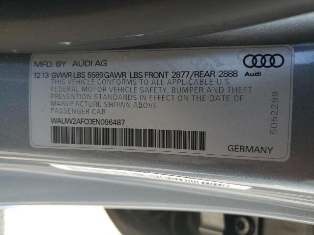 2014 Audi S7 Premium VIN: WAUW2AFC0EN096487 Lot: 62001884