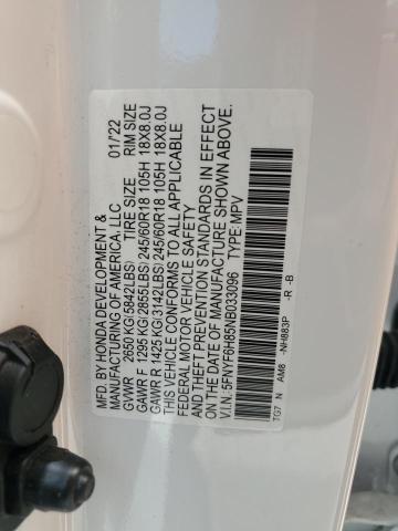 2022 HONDA PILOT TRAI - 5FNYF6H85NB033096