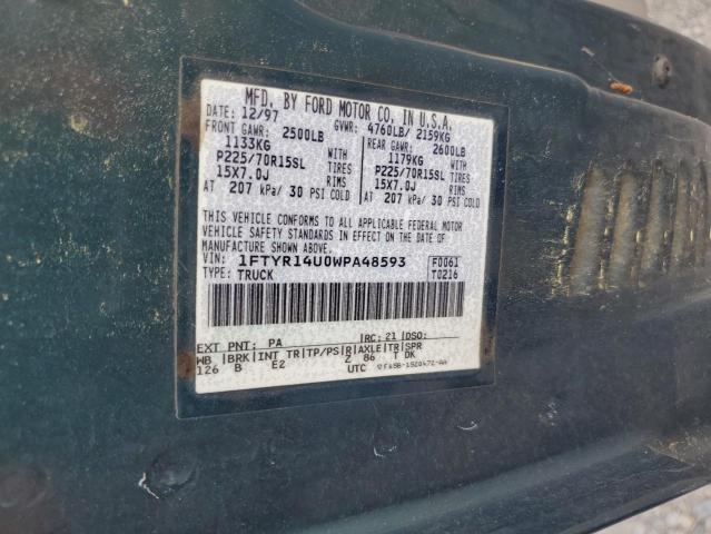 1998 Ford Ranger Super Cab VIN: 1FTYR14U0WPA48593 Lot: 58809434