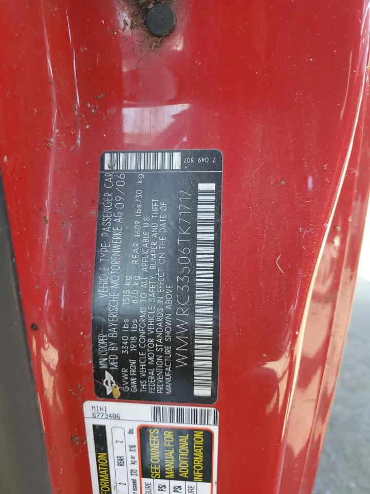 WMWRC33506TK71717 2006 Mini Cooper