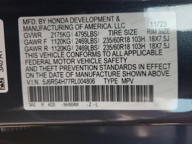 VIN 5J6RS4H77RL004806 2024 Honda CR-V, Exl no.12