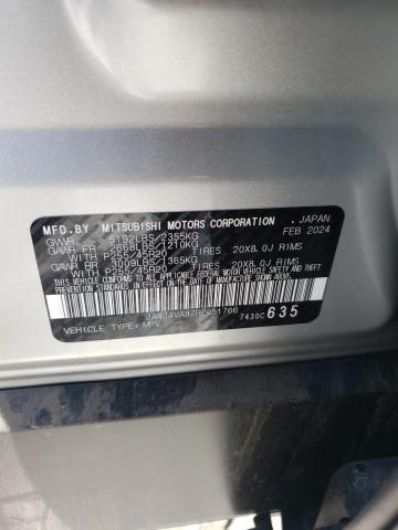 2024 Mitsubishi Outlander Se VIN: JA4J4VA87RZ051766 Lot: 62452934