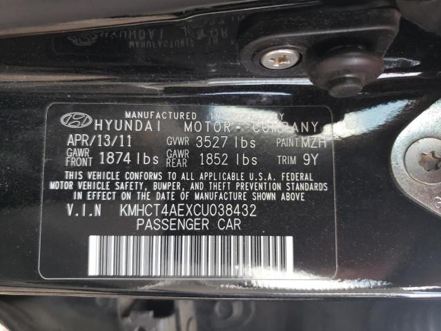 2012 Hyundai Accent Gls VIN: KMHCT4AEXCU038432 Lot: 61700164