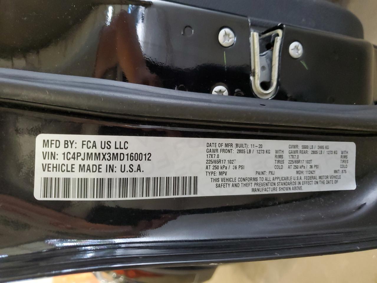 1C4PJMMX3MD160012 2021 Jeep Cherokee Latitude Lux 1C4PJMMX3MD160012 2021 Jeep Cherokee Latitude Lux