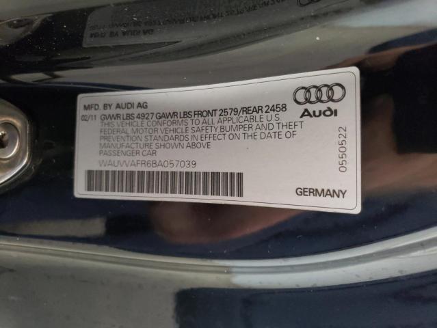 2011 AUDI S5 PRESTIG - WAUVVAFR6BA057039