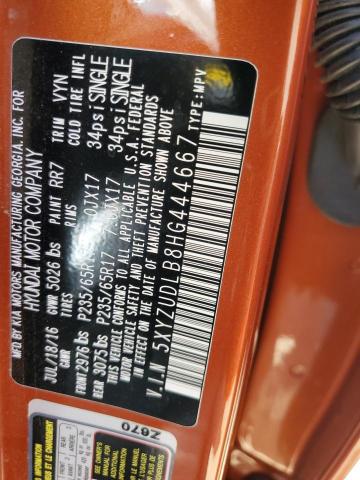 2017 HYUNDAI SANTA FE S - 5XYZUDLB8HG444667