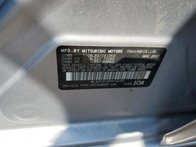 2023 Mitsubishi Mirage G4 Es VIN: ML32FUFJ0PHF02751 Lot: 62712854