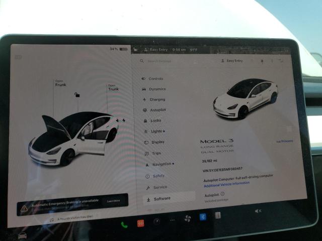 2021 Tesla Model 3 VIN: 5YJ3E1EB5MF060457 Lot: 61407104