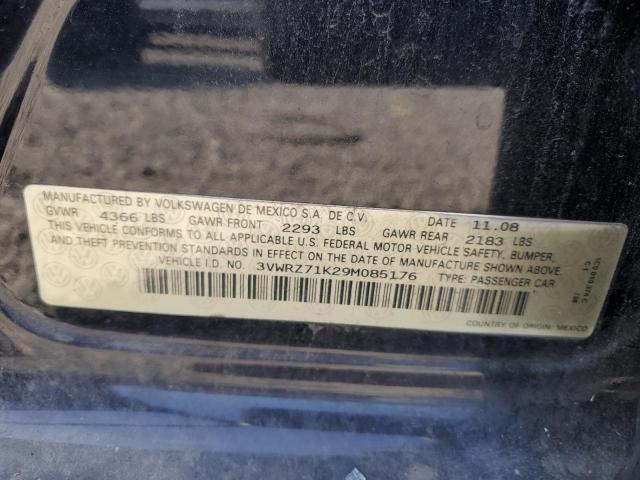 2009 Volkswagen Jetta Se VIN: 3VWRZ71K29M085176 Lot: 62961904