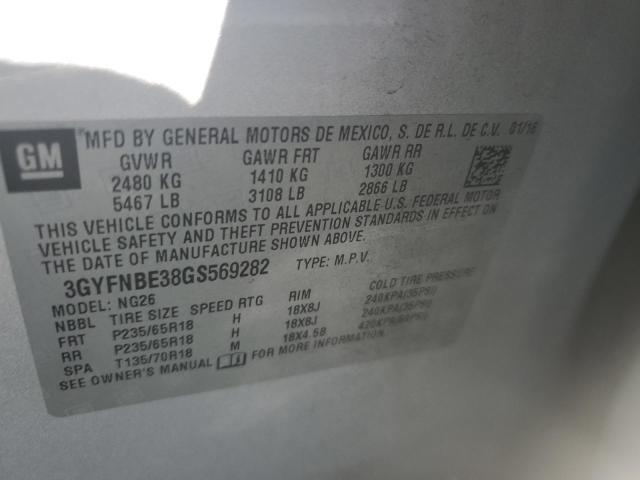 2016 CADILLAC SRX LUXURY - 3GYFNBE38GS569282