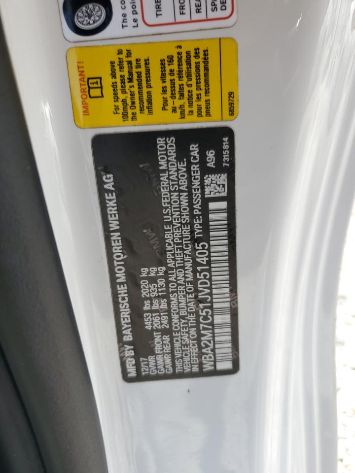 WBA2M7C51JVD51405 2018 BMW 230I