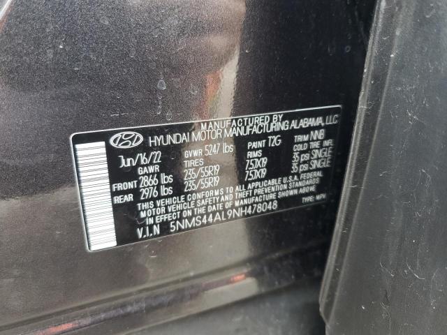 2022 HYUNDAI SANTA FE L - 5NMS44AL9NH478048
