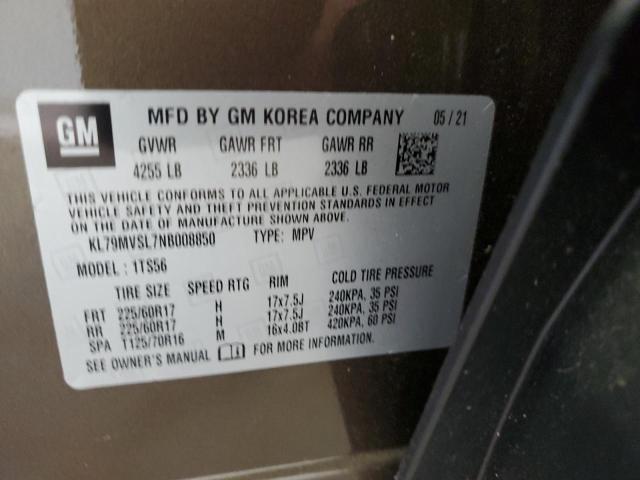 2022 Chevrolet Trailblazer Activ VIN: KL79MVSL7NB008850 Lot: 61293314