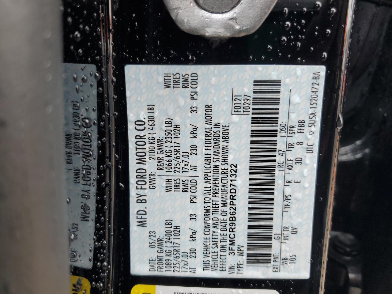 3FMCR9B62PRD71322 2023 Ford Bronco Sport Big Bend