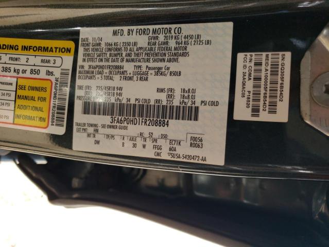 VIN 3FA6P0HD1FR208884 2015 FORD FUSION no.12