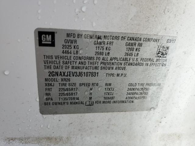 2018 CHEVROLET EQUINOX LT - 2GNAXJEV3J6107831