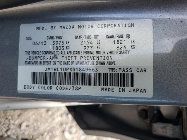 VIN JM1BL1UPXD1849663 2013 Mazda 3, I no.12