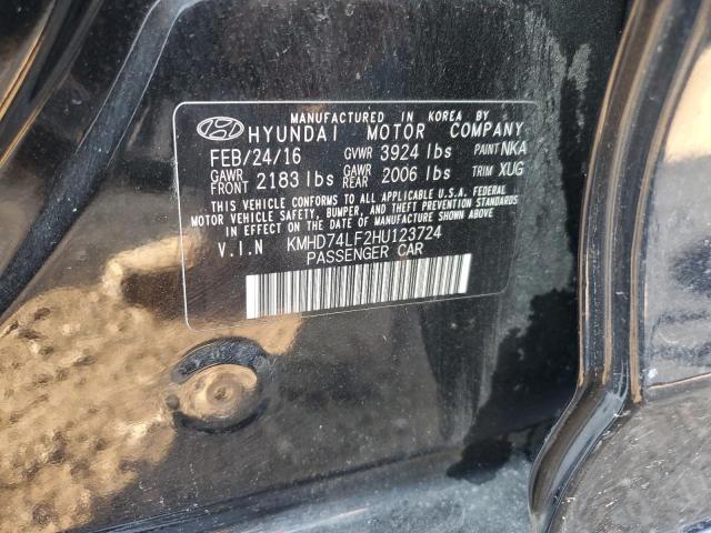 2017 HYUNDAI ELANTRA SE - KMHD74LF2HU123724