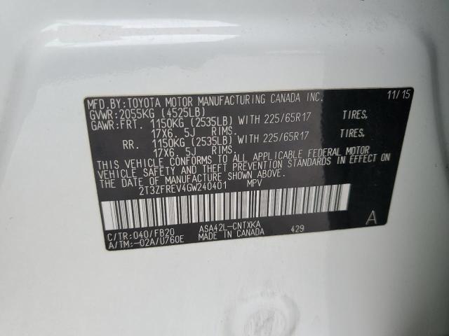 2T3ZFREV4GW240401 2016 TOYOTA RAV 4 - Image 14