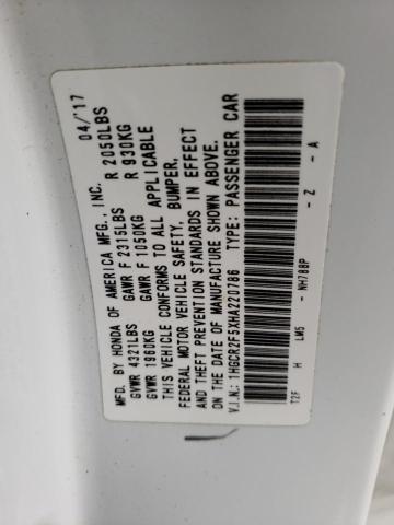 2017 HONDA ACCORD SPO - 1HGCR2F5XHA220786