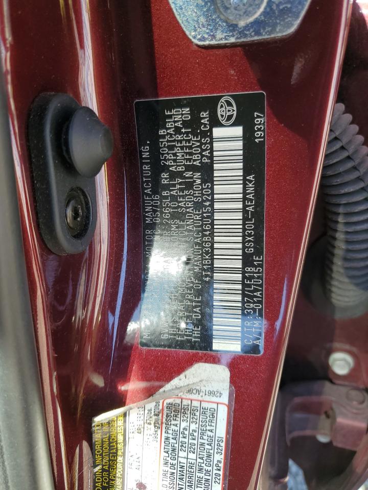 4T1BK36B46U154205 2006 Toyota Avalon Xl