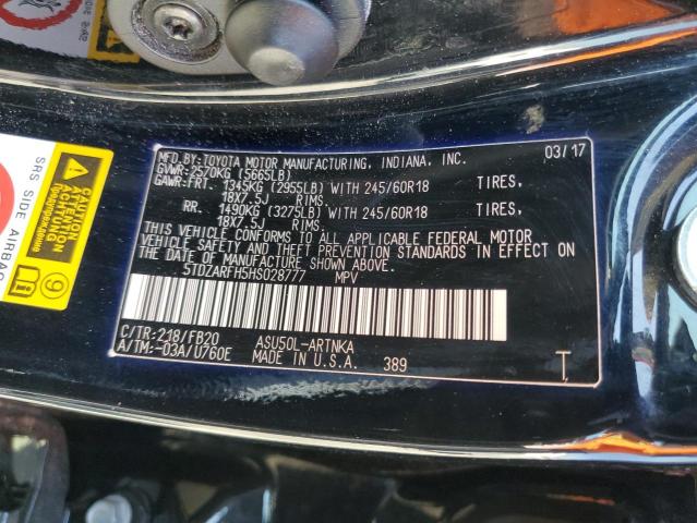 2017 Toyota Highlander Le VIN: 5TDZARFH5HS028777 Lot: 61339644