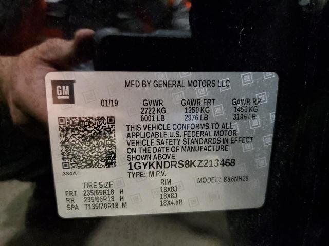 2019 Cadillac Xt5 Luxury VIN: 1GYKNDRS8KZ213468 Lot: 58306834