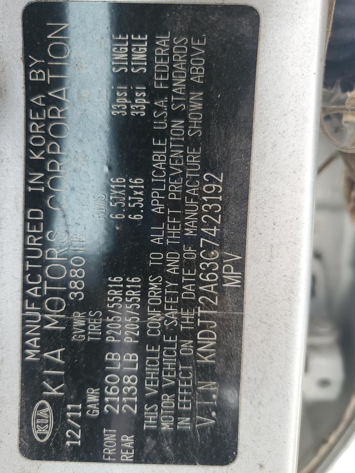 KNDJT2A63C7423192 2012 Kia Soul +