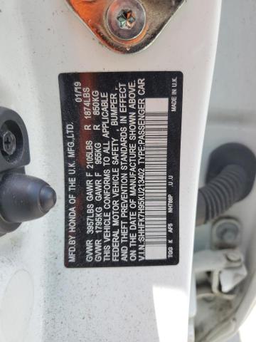 2019 HONDA CIVIC SPOR - SHHFK7H95KU213402