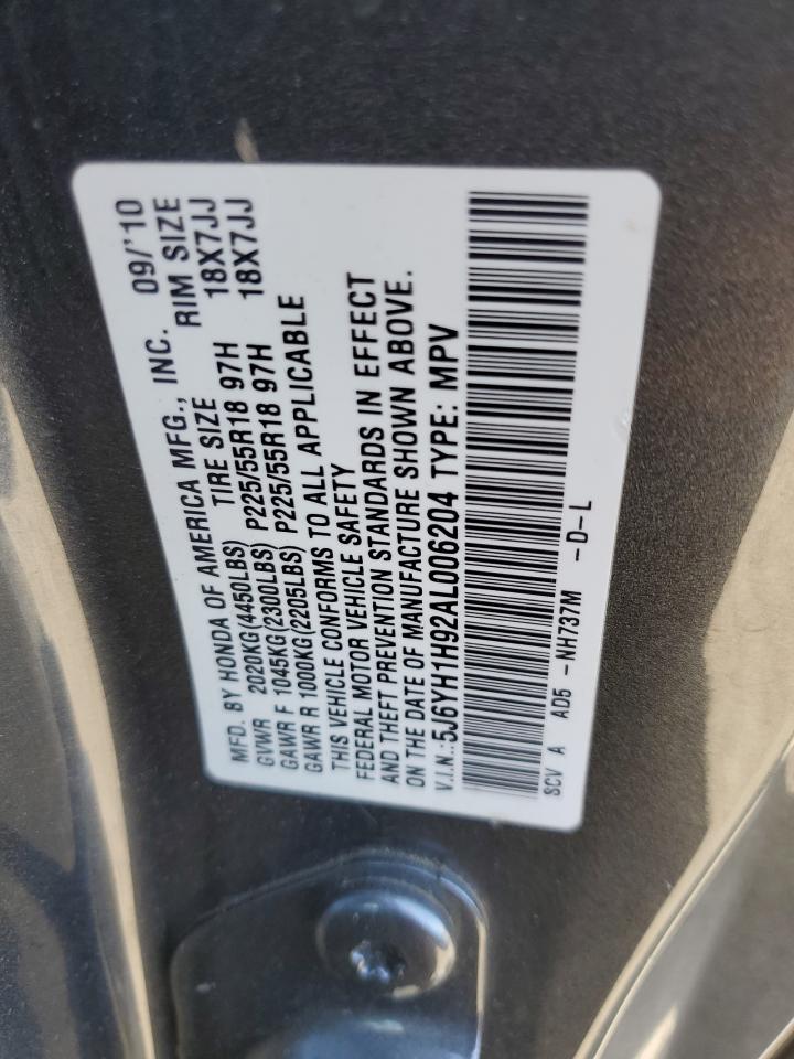 5J6YH1H92AL006204 2010 Honda Element Sc