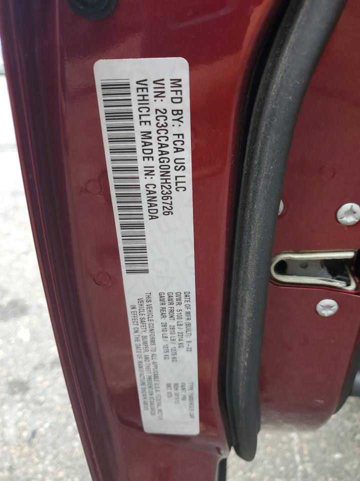 2C3CCAAG0NH236726 2022 Chrysler 300 Touring