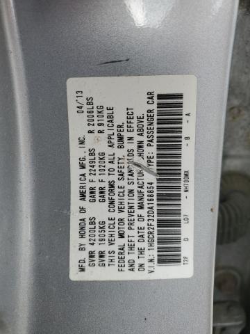 2013 Honda Accord Lx VIN: 1HGCR2F32DA168854 Lot: 62029714