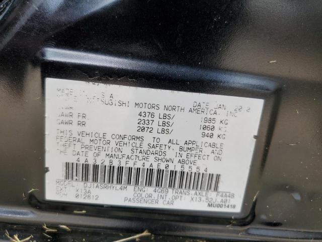 2010 Mitsubishi Galant Es VIN: 4A32B3FF4AE015554 Lot: 60321884