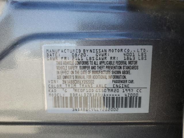 2020 Nissan Sentra Sv VIN: 3N1AB8CV6LY282002 Lot: 60565114