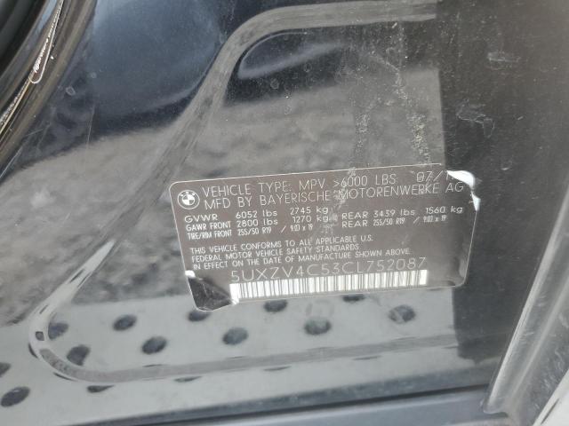 2012 BMW X5 xDrive35I VIN: 5UXZV4C53CL752087 Lot: 61596154