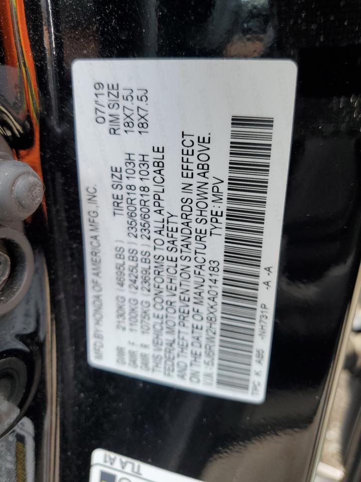 5J6RW2H8XKA014183 2019 Honda Cr-V Exl