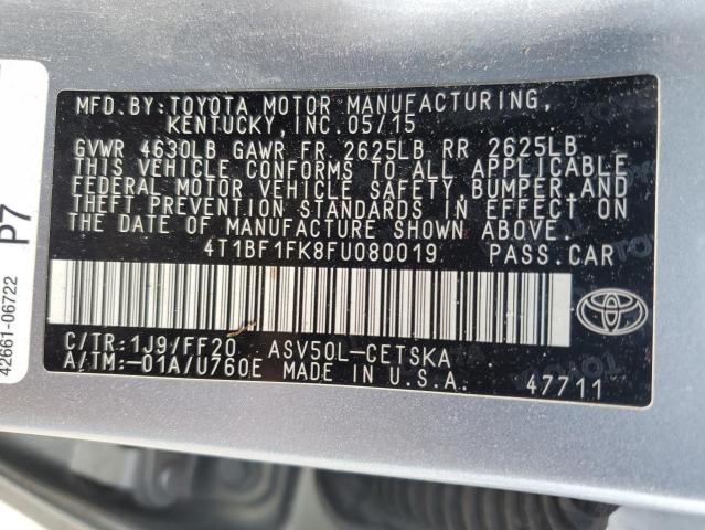 VIN 4T1BF1FK8FU080019 2015 Toyota Camry, LE no.13