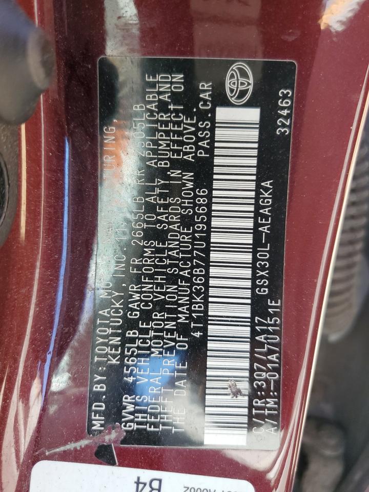 4T1BK36B77U195686 2007 Toyota Avalon Xl