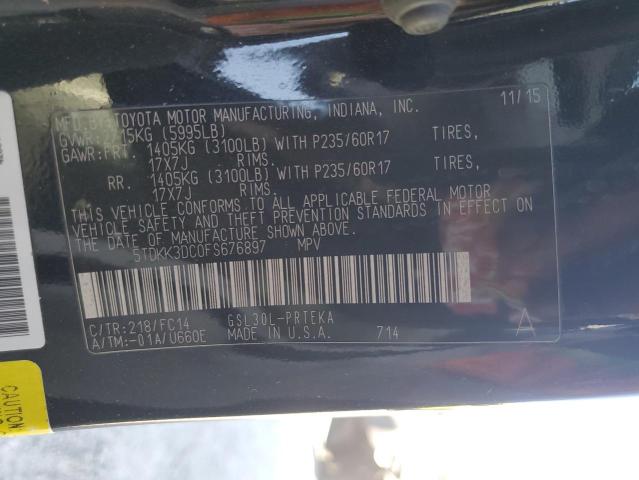 VIN 5TDKK3DC0FS676897 2015 Toyota Sienna, LE no.14