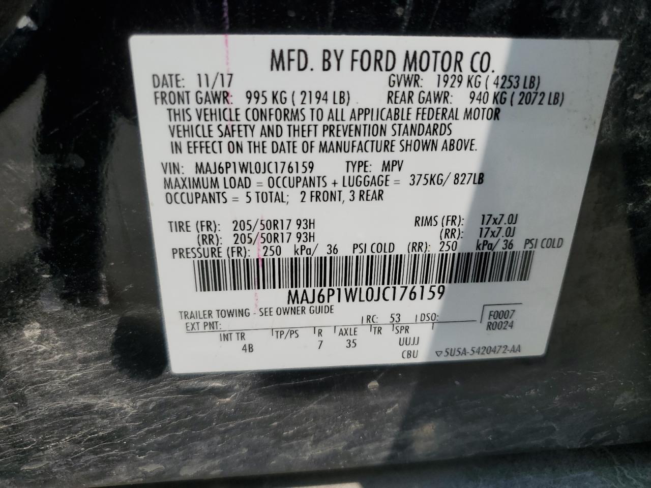 Lot #2941046732 2018 FORD ECOSPORT T