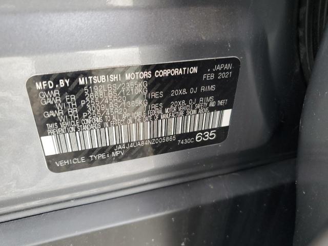 2022 MITSUBISHI OUTLANDER - JA4J4UA84NZ005865