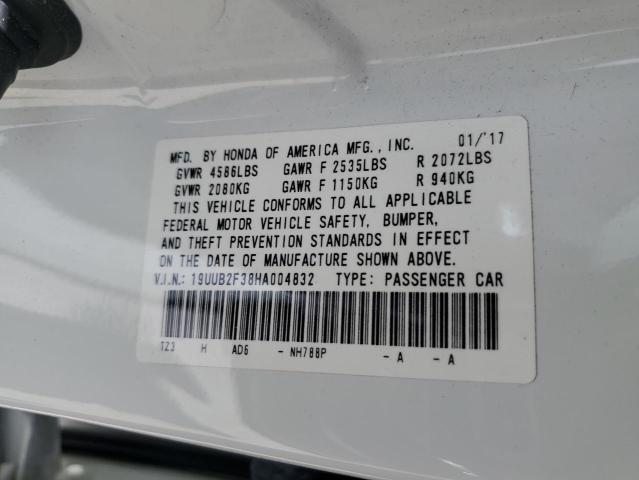 2017 Acura Tlx VIN: 19UUB2F38HA004832 Lot: 61879964