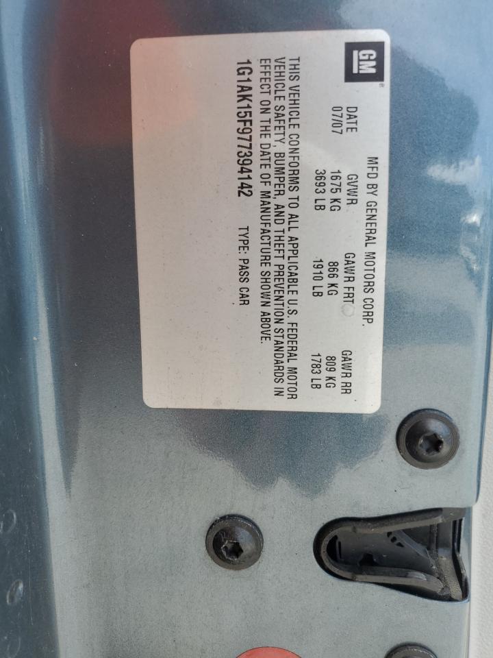 1G1AK15F977394142 2007 Chevrolet Cobalt Ls