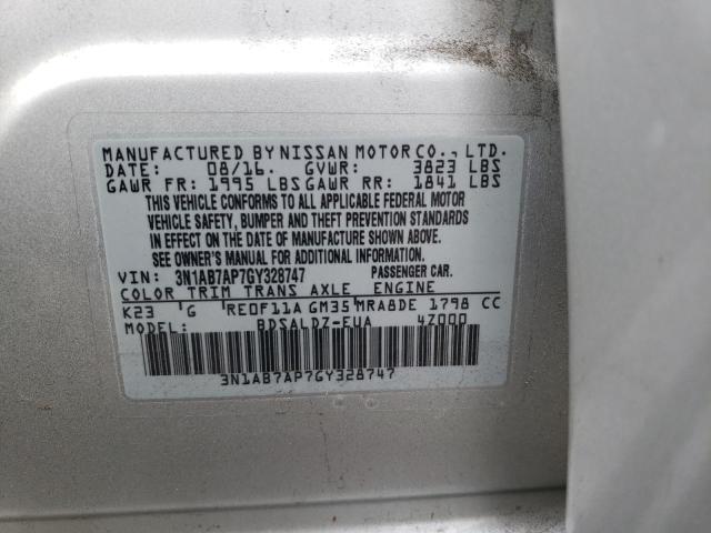 2016 NISSAN SENTRA S - 3N1AB7AP7GY328747